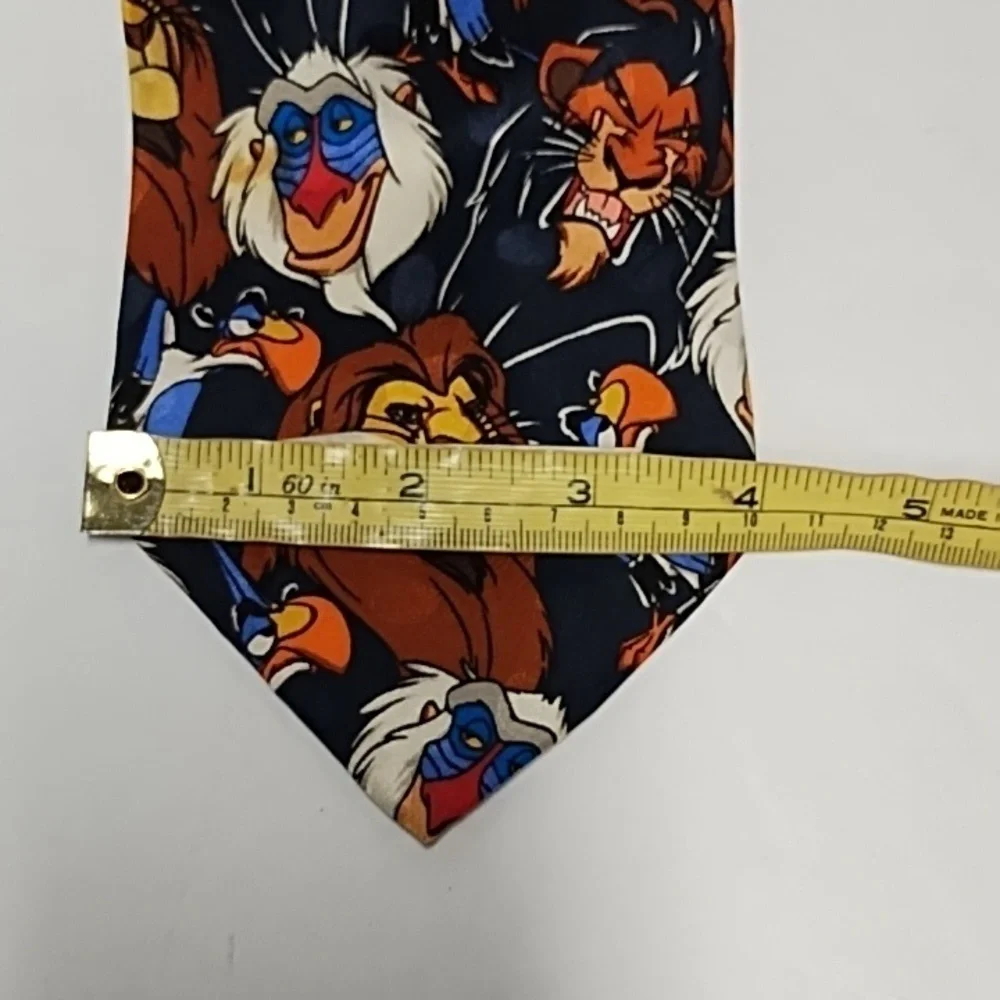 The Disney Store Lion King characters neck tie black background